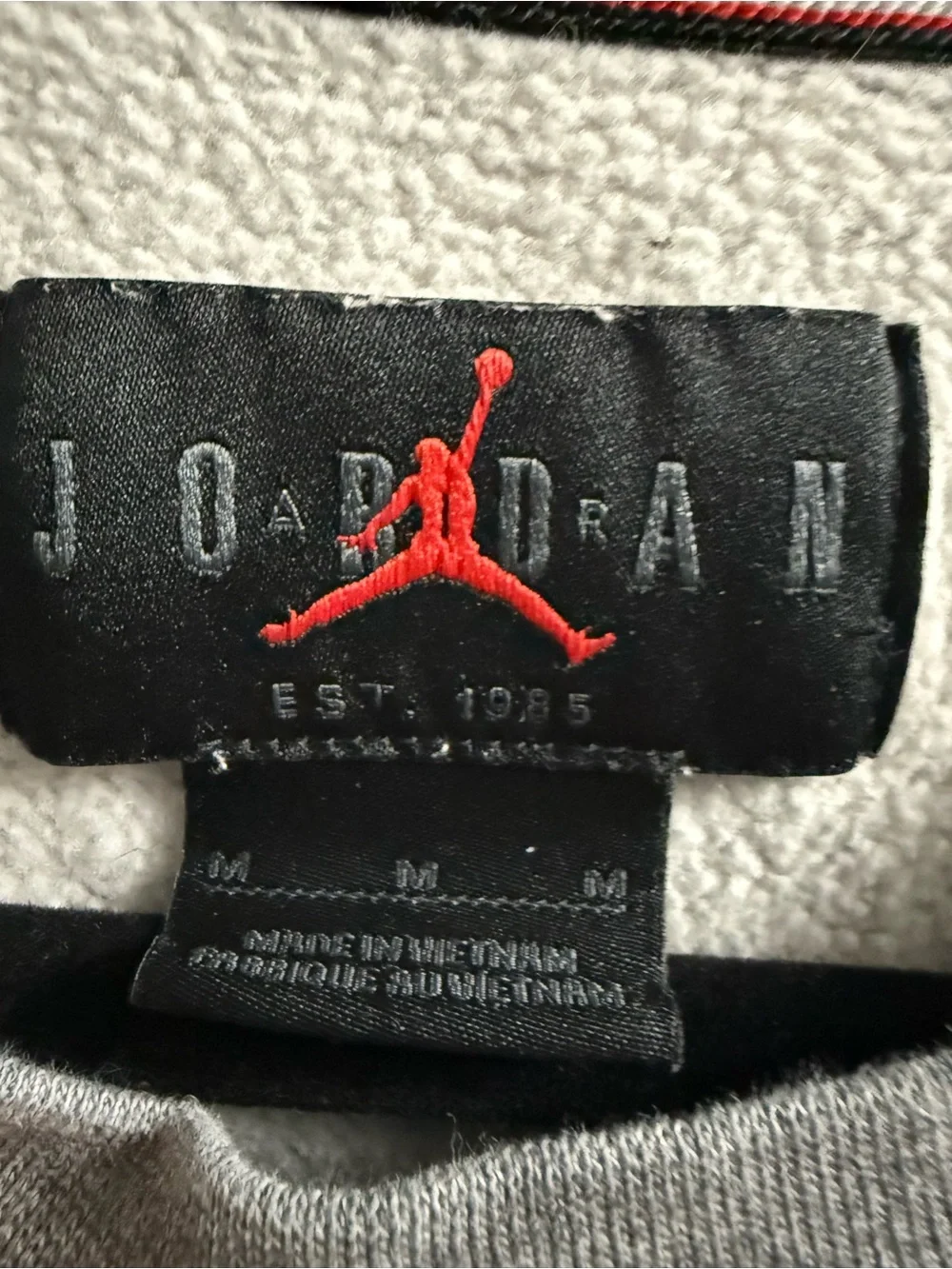 JordanAir Jordan Holiday Fleece Crew Sweatshirt 'Grey’ Size Medium